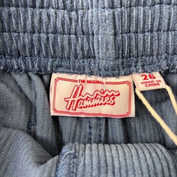 Hammie's women's 26 blue corduroy 70's style high waist mini shorts retro NWT - Picture 6 of 8